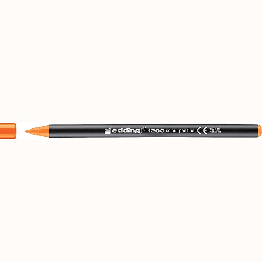 Marcador edding 1200 Colourpen Ponta Fina 1 mm — Laranja néon
