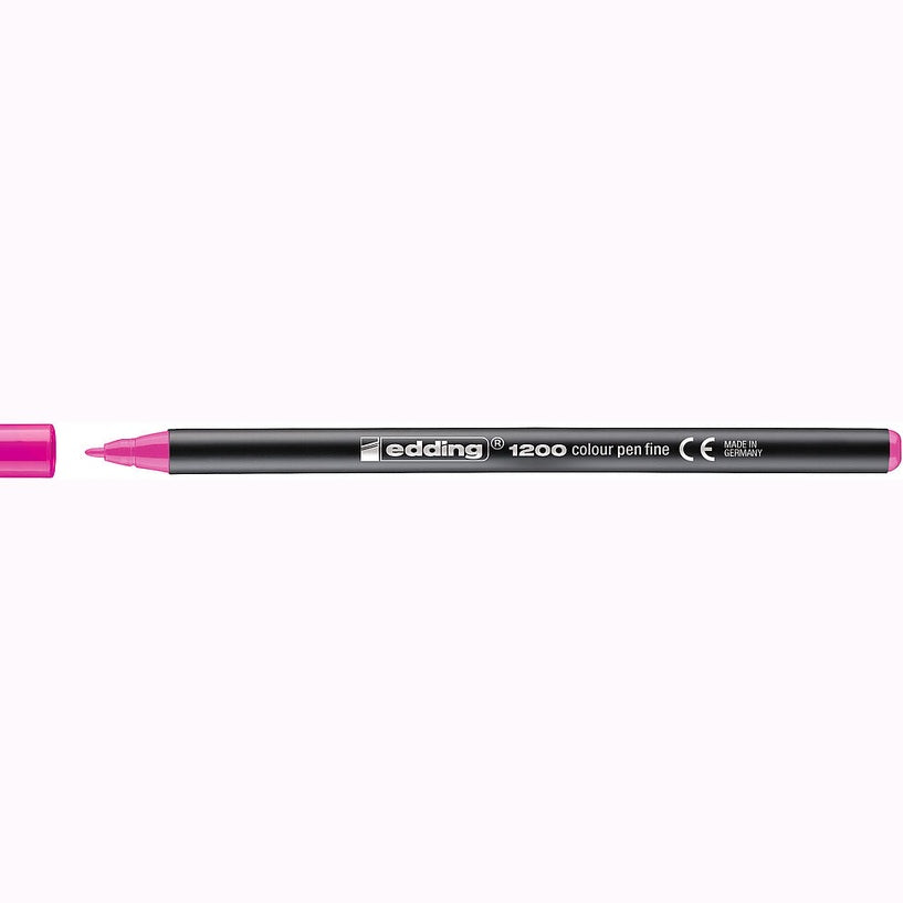 Marcador edding 1200 Colourpen Ponta Fina 1 mm — Rosa néon