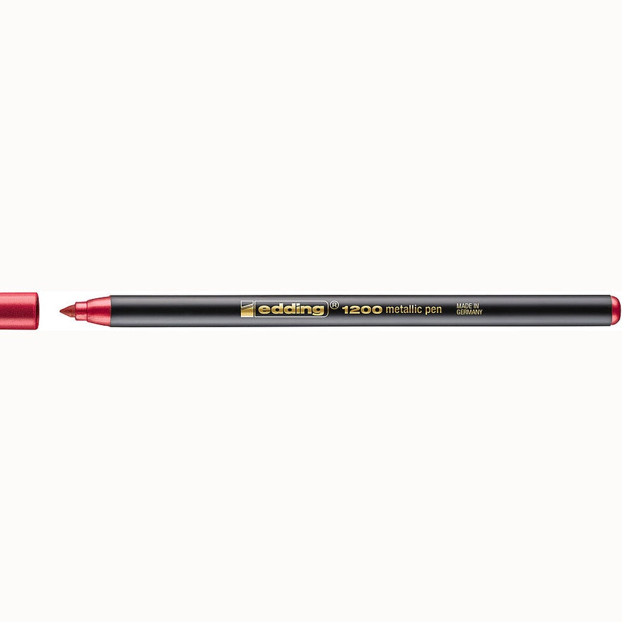 Marcador edding 1200 Metálico 1–3 mm — Vermelho metálico