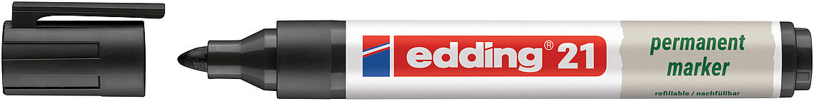 Marcador Permanente edding 21 EcoLine 1,5–3 mm — Preto