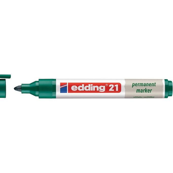 Marcador Permanente edding 21 EcoLine 1,5–3 mm — Verde