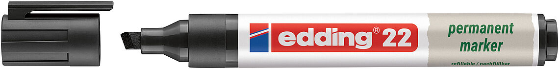 Marcador Permanente edding 22 EcoLine 1–5 mm — Preto