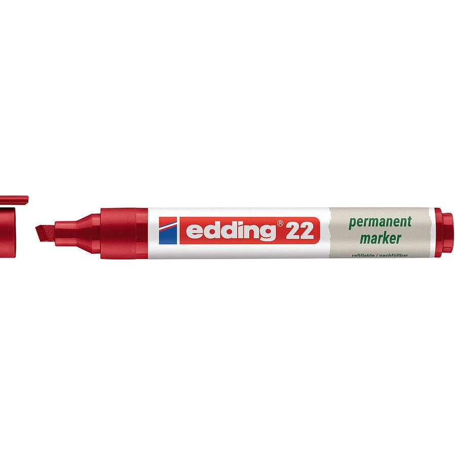 Marcador Permanente edding 22 EcoLine 1–5 mm — Vermelho