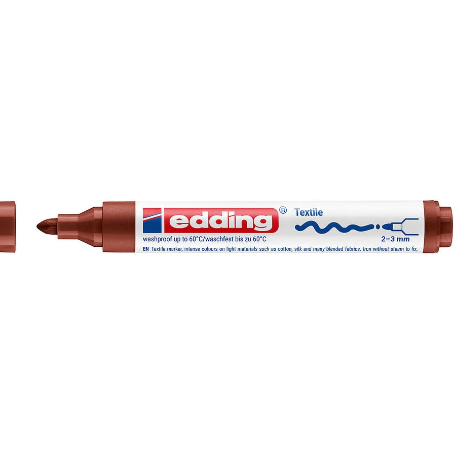 Marcador para Têxteis edding 4500 2–3 mm — Castanho
