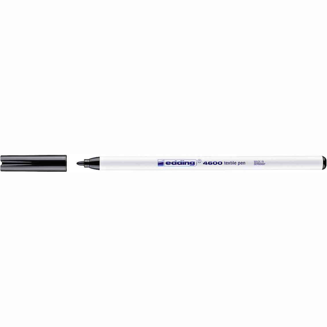 Marcador para Têxteis edding 4600 Ponta Fina 1 mm — Preto