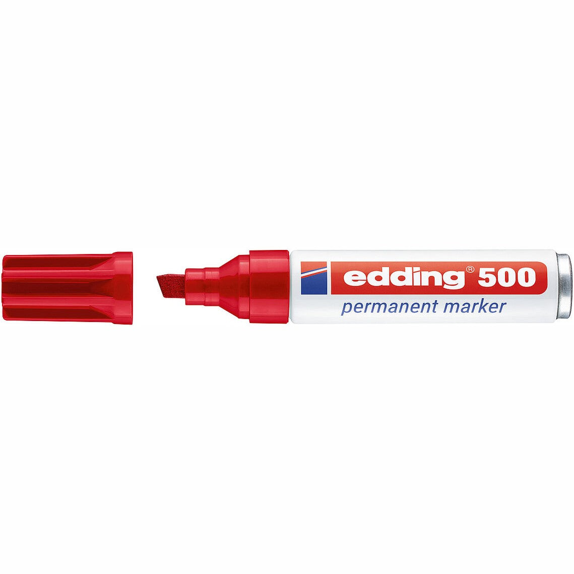 Marcador Permanente edding 500 Ponta Biselada 2–7 mm — Vermelho