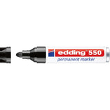 Marcador Permanente edding 550 Ponta Redonda 3–4 mm — Preto