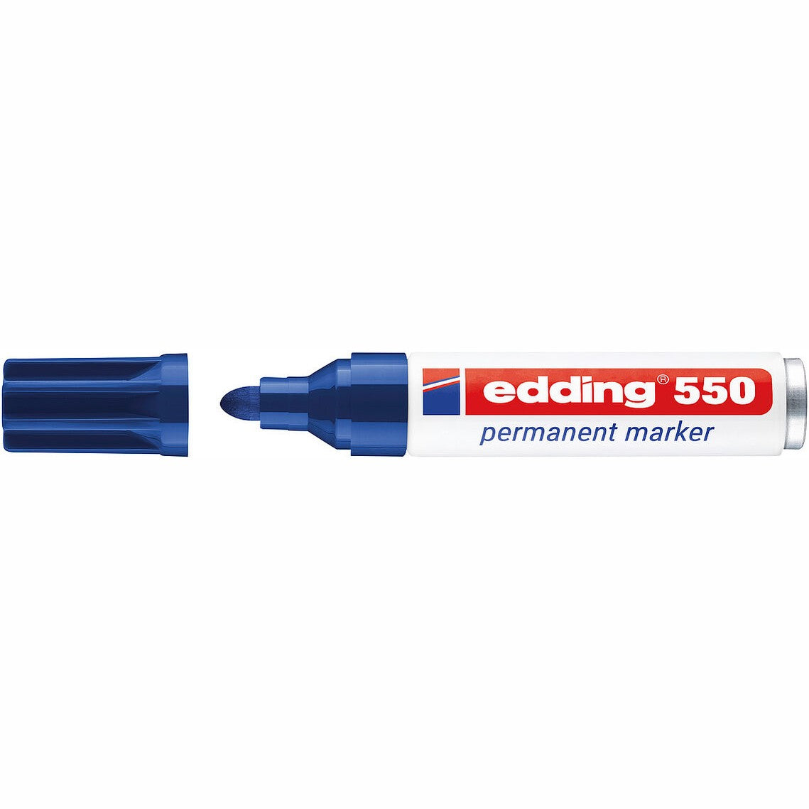 Marcador Permanente edding 550 Ponta Redonda 3–4 mm — Azul