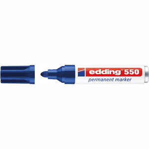 Marcador Permanente edding 550 Ponta Redonda 3–4 mm — Azul