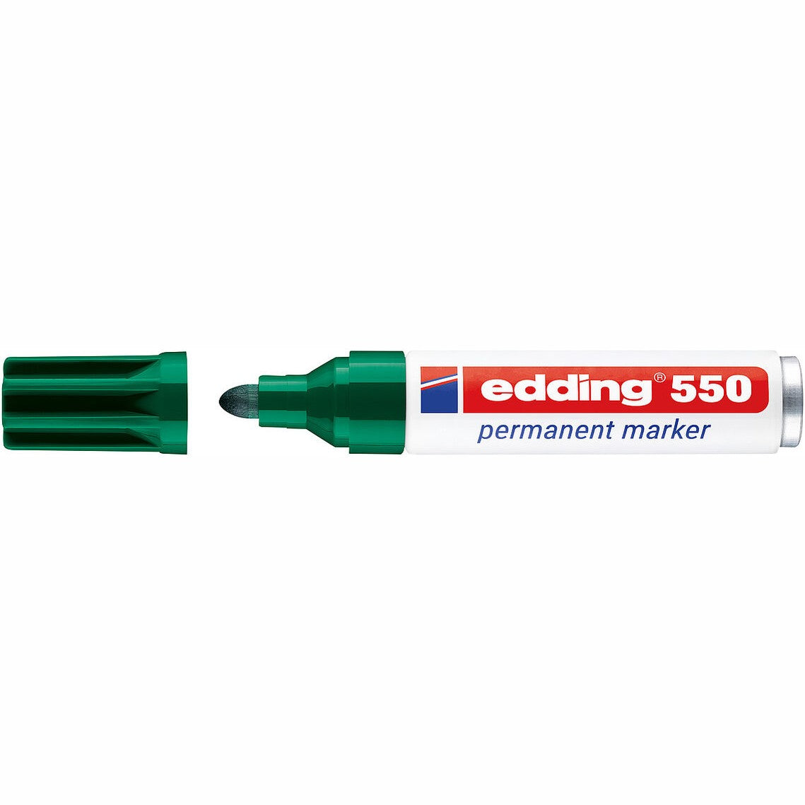 Marcador Permanente edding 550 Ponta Redonda 3–4 mm — Verde