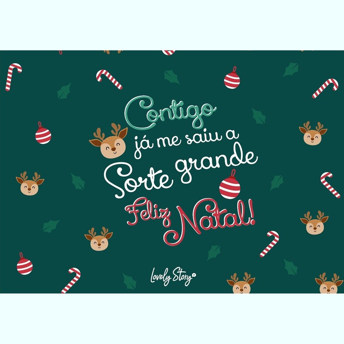 Envelope - Contigo já me saiu a sorte grande - Feliz natal - Papelaria Encantada