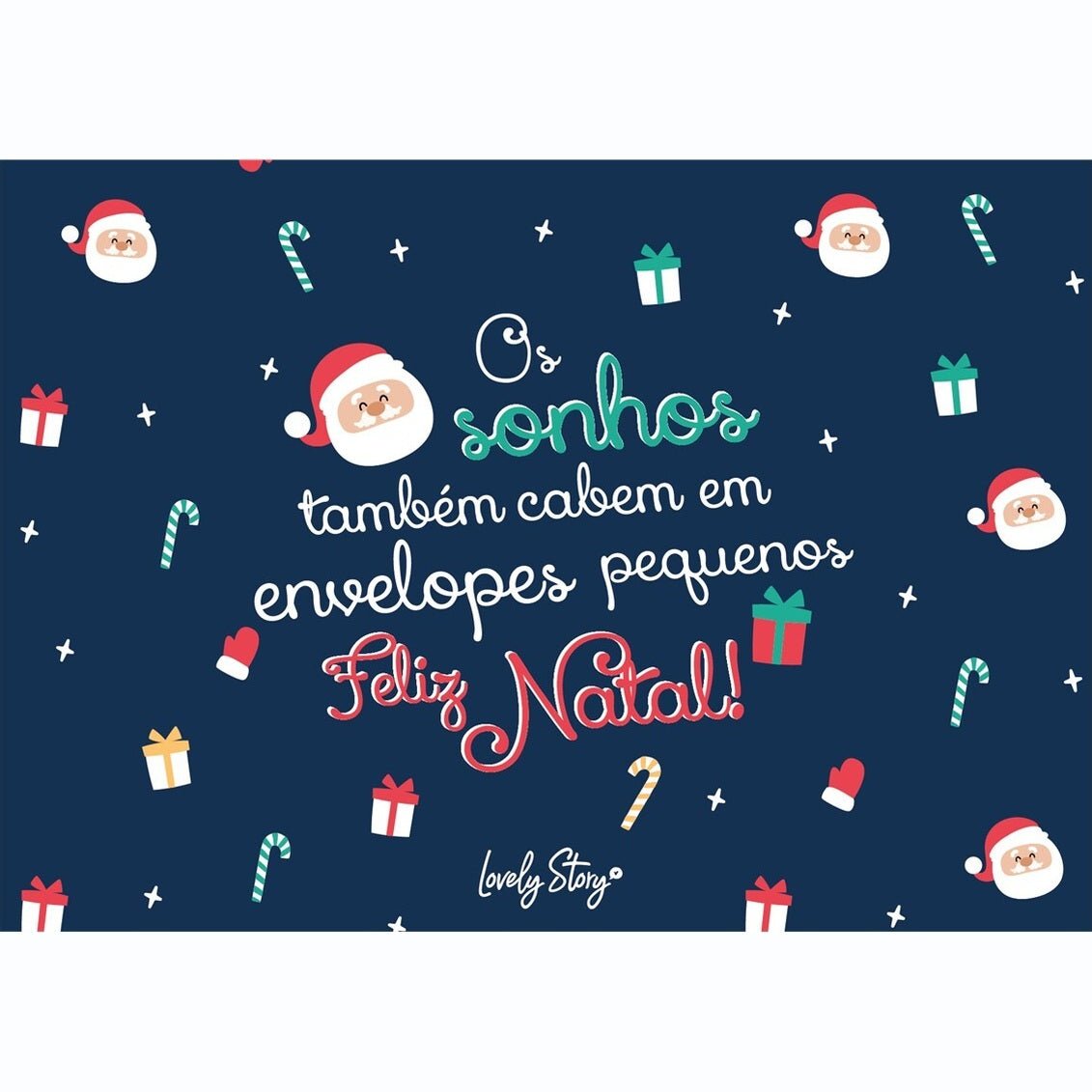 Envelope - Os sonhos também cabem em envelopes pequenos - Feliz natal - Papelaria Encantada