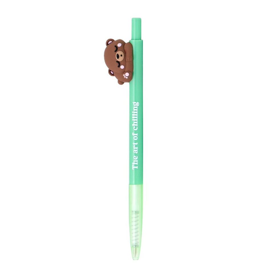 Esferográfica 3D Urso Lazy Bo - bo - The art of chilling - Mr. Wonderful - Papelaria Encantada
