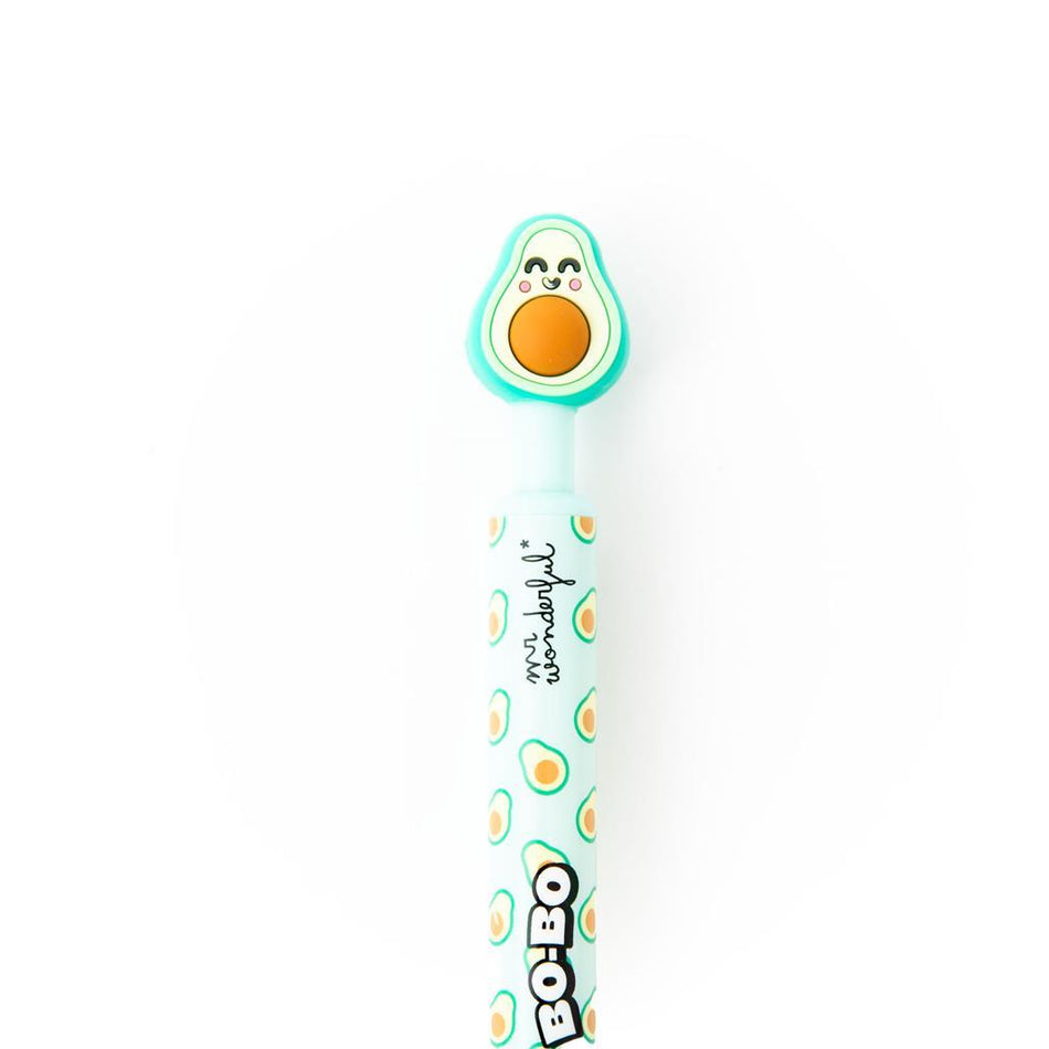 Esferográfica apagável Bo - Bo Click - Abacate Mr. Wonderful - Papelaria Encantada