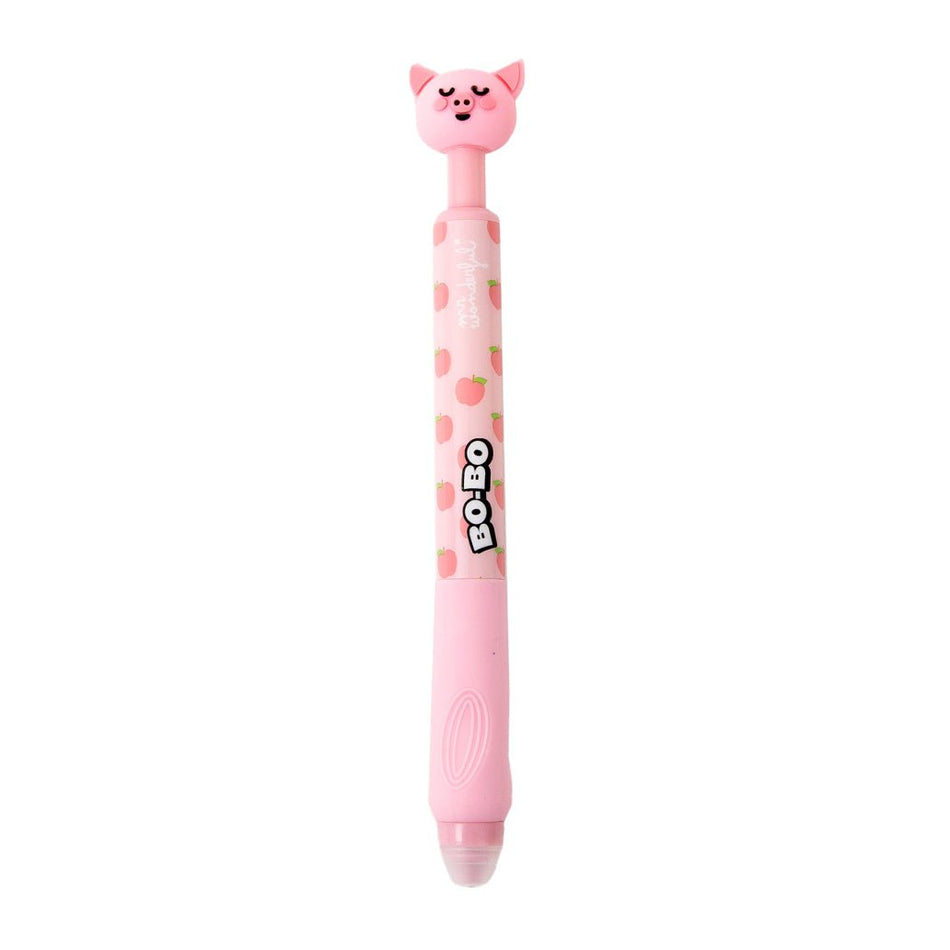Esferográfica apagável Bo - Bo Click - Porco Mr. Wonderful - Papelaria Encantada