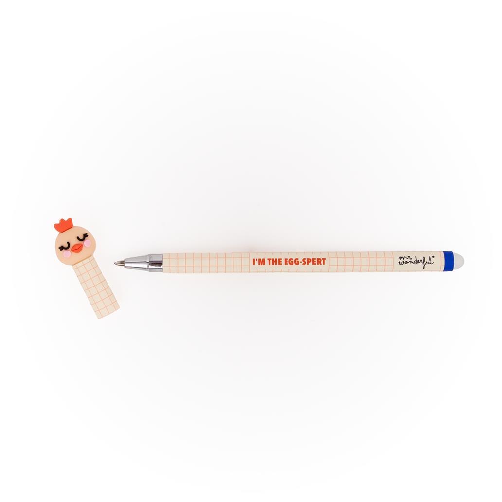 Esferográfica apagável Bo - Bo Galinha - I'm the egg - spert - Mr. Wonderful - Papelaria Encantada