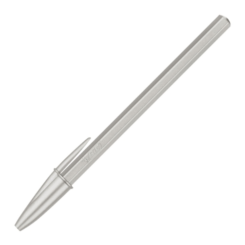 Esferográfica BIC Cristal Glace 1 mm prateado - Papelaria Encantada