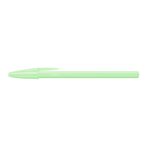 Esferográfica BIC Cristal Verde Pastel 1 mm - Papelaria Encantada