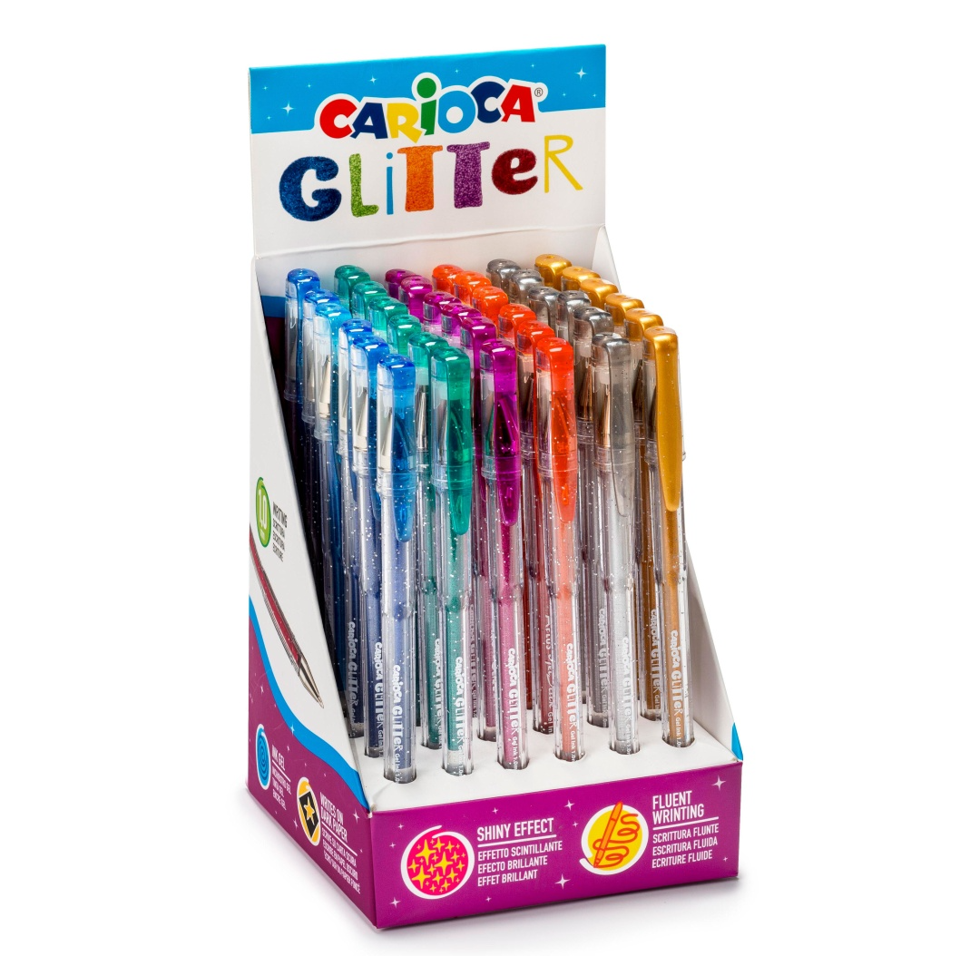 Esferográfica CARIOCA Glitter - Papelaria Encantada