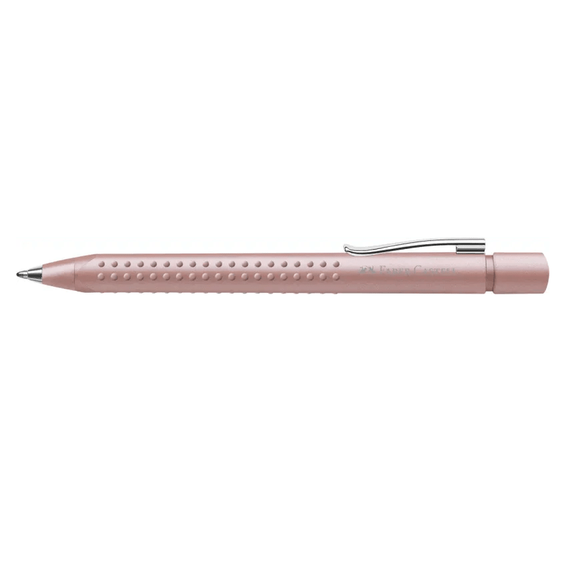 Esferográfica Faber - Castell Grip 2011 Rosa metalizado - Papelaria Encantada