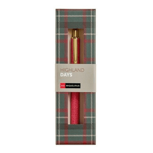Esferográfica Miquelrius em Rafia Highland Days Vermelho - Papelaria Encantada