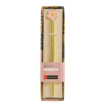 Esferográfica Miquelrius Toalla Boho Essence Flor Rosa - Papelaria Encantada