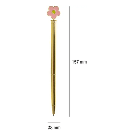 Esferográfica Miquelrius Toalla Boho Essence Flor Rosa - Papelaria Encantada