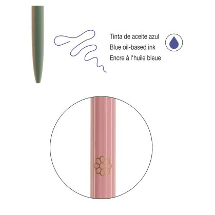 Esferográfica Miquelrius Toalla Boho Essence rosa e azul - Papelaria Encantada