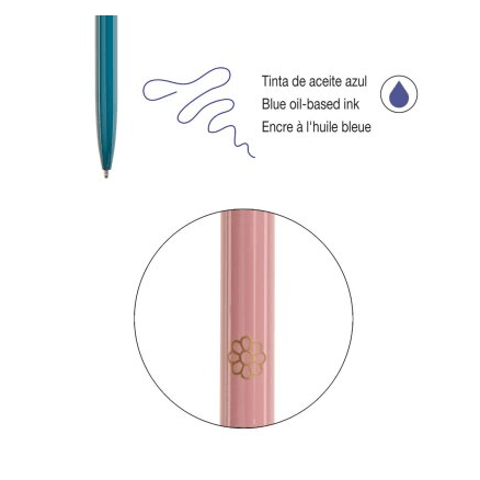 Esferográfica Miquelrius Toalla Boho Essence rosa e azul - Papelaria Encantada