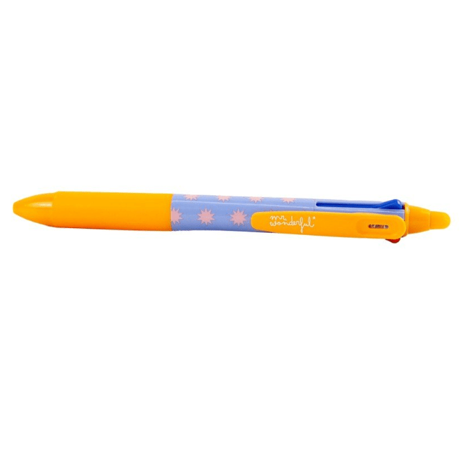 Esferográfica Multicolor Apagável 3 cores - Azul Mr.wonderful - Papelaria Encantada
