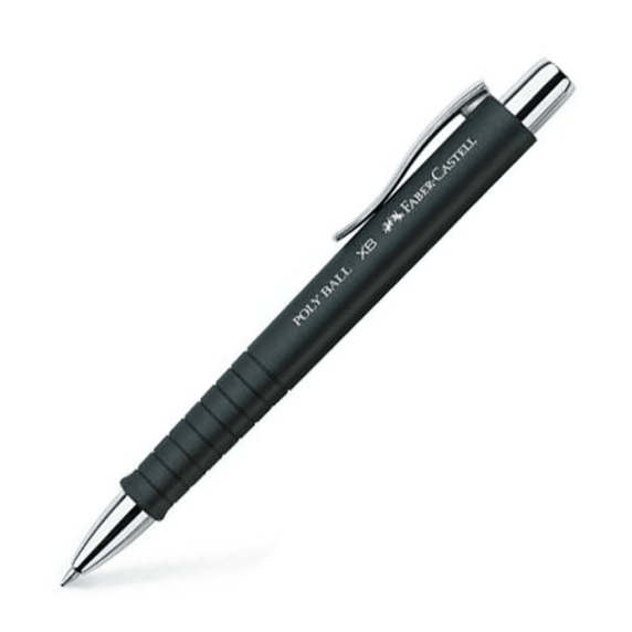 Esferográfica Poly Ball XB Preto Faber-Castell - Papelaria Encantada