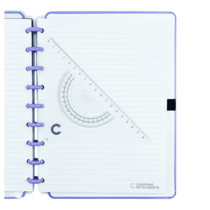 Esquadro e transferidor para caderno inteligente - Papelaria Encantada