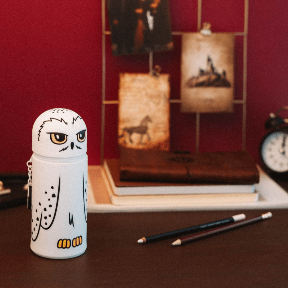 Estojo 3D Harry potter Hedwig em silicone - Papelaria Encantada
