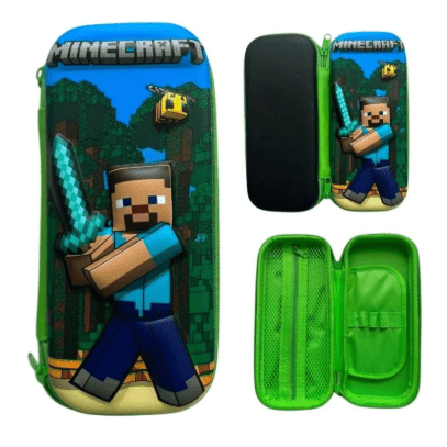 Estojo 3D Minecraft - Papelaria Encantada