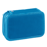 Estojo completo com 3 fechos Azul Neon Favorit - Papelaria Encantada