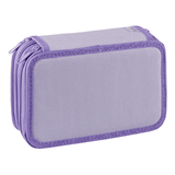 Estojo completo com 3 fechos Lilás pastel Favorit - Papelaria Encantada