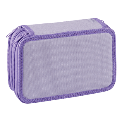 Estojo completo com 3 fechos Lilás pastel Favorit - Papelaria Encantada