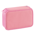 Estojo completo com 3 fechos Rosa pastel Favorit - Papelaria Encantada