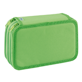 Estojo completo com 3 fechos Verde Neon Favorit - Papelaria Encantada