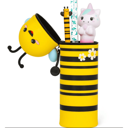 Estojo de silicone macio 2 em 1 - Kawaii Abelha - Papelaria Encantada