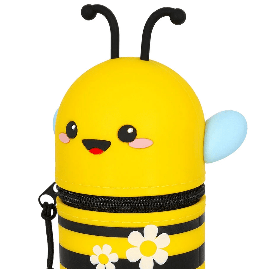 Estojo de silicone macio 2 em 1 - Kawaii Abelha - Papelaria Encantada