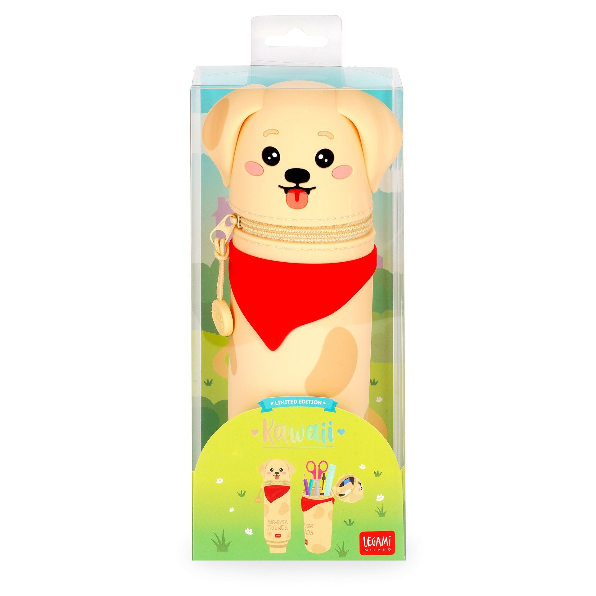 Estojo de silicone macio 2 em 1 - Kawaii Golden Legami - Papelaria Encantada