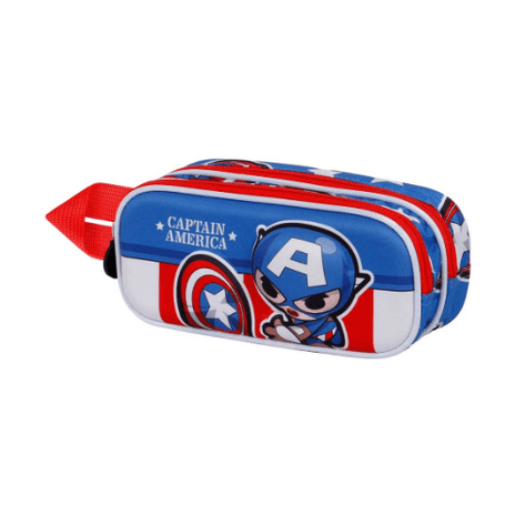 Estojo duplo Capitão America - Papelaria Encantada