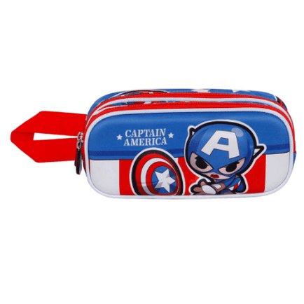Estojo duplo Capitão America - Papelaria Encantada