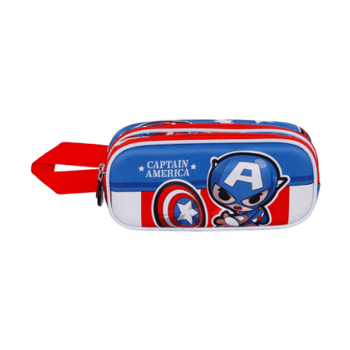 Estojo duplo Capitão America - Papelaria Encantada