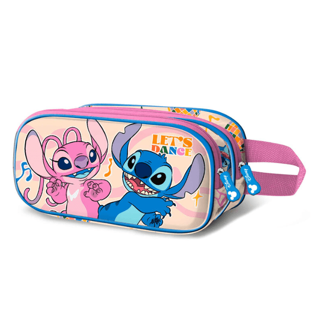 Estojo duplo Stitch & Angel 3D - Papelaria Encantada