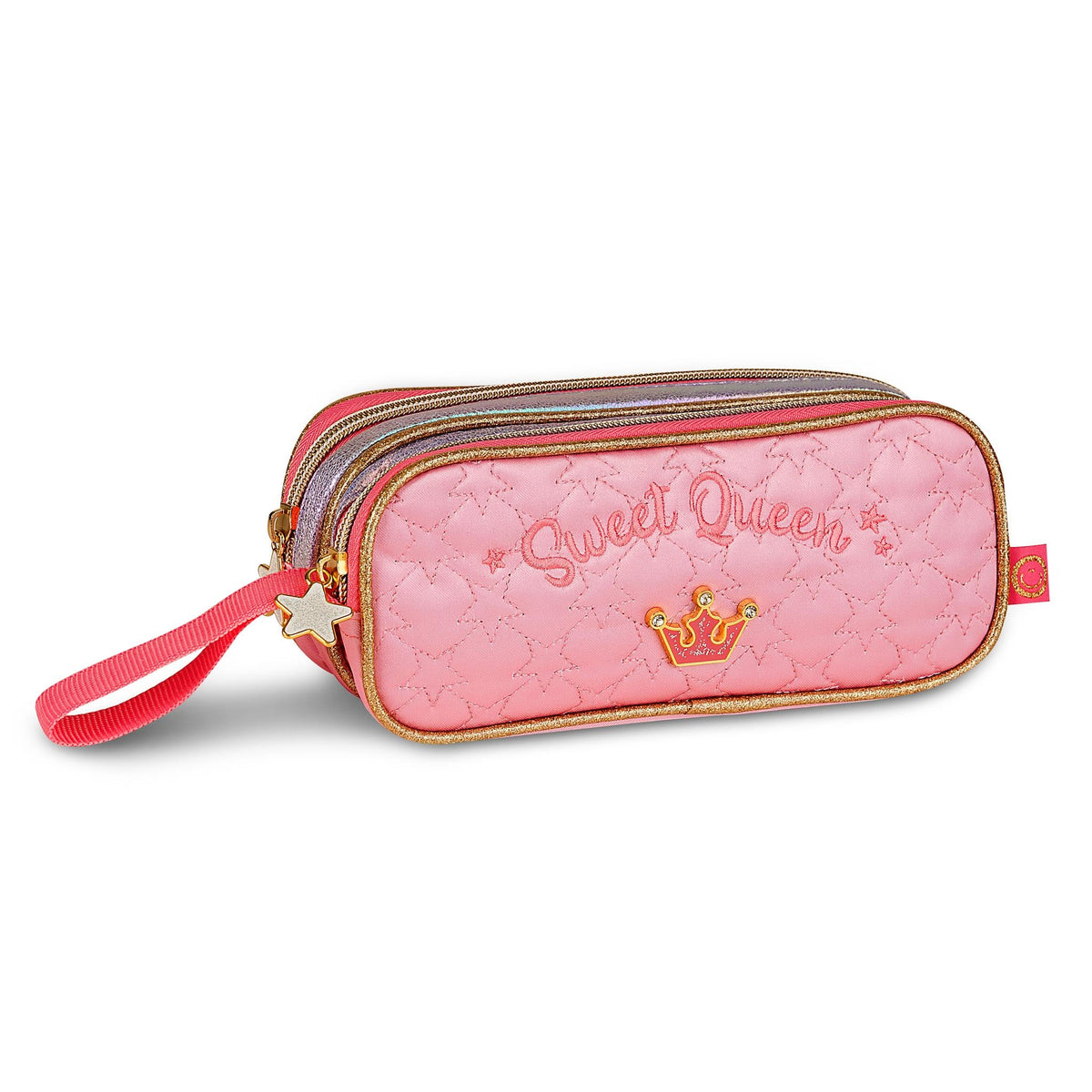 Estojo Duplo Sweet Queen Rosa - Papelaria Encantada