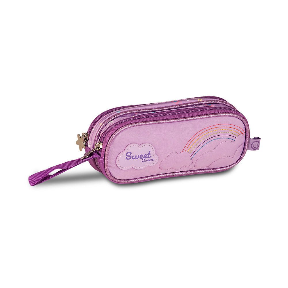 Estojo Duplo Sweet Queen Roxo - Papelaria Encantada