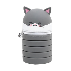Estojo extensível de Silicone - Gato - Mr. Wonderful - Papelaria Encantada