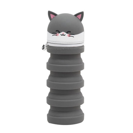 Estojo extensível de Silicone - Gato - Mr. Wonderful - Papelaria Encantada